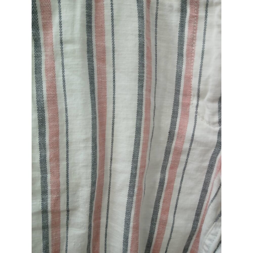 Loft Multi Color Stripes Cotton Pants w/ Pockets & Belt Loops 10 - Picture 2 of 7
